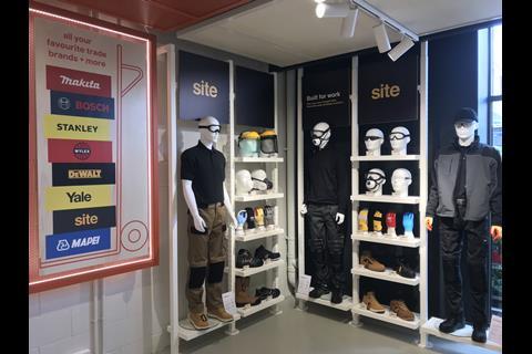 A number of brands are showcased, but, similar to a Screwfix store, products must be ordered to be collected from the counter.